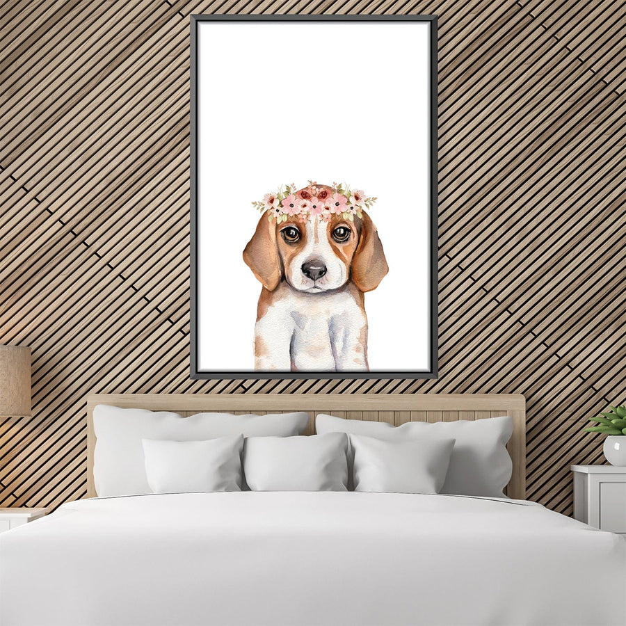 Baby Pup Canvas Art Clock Canvas