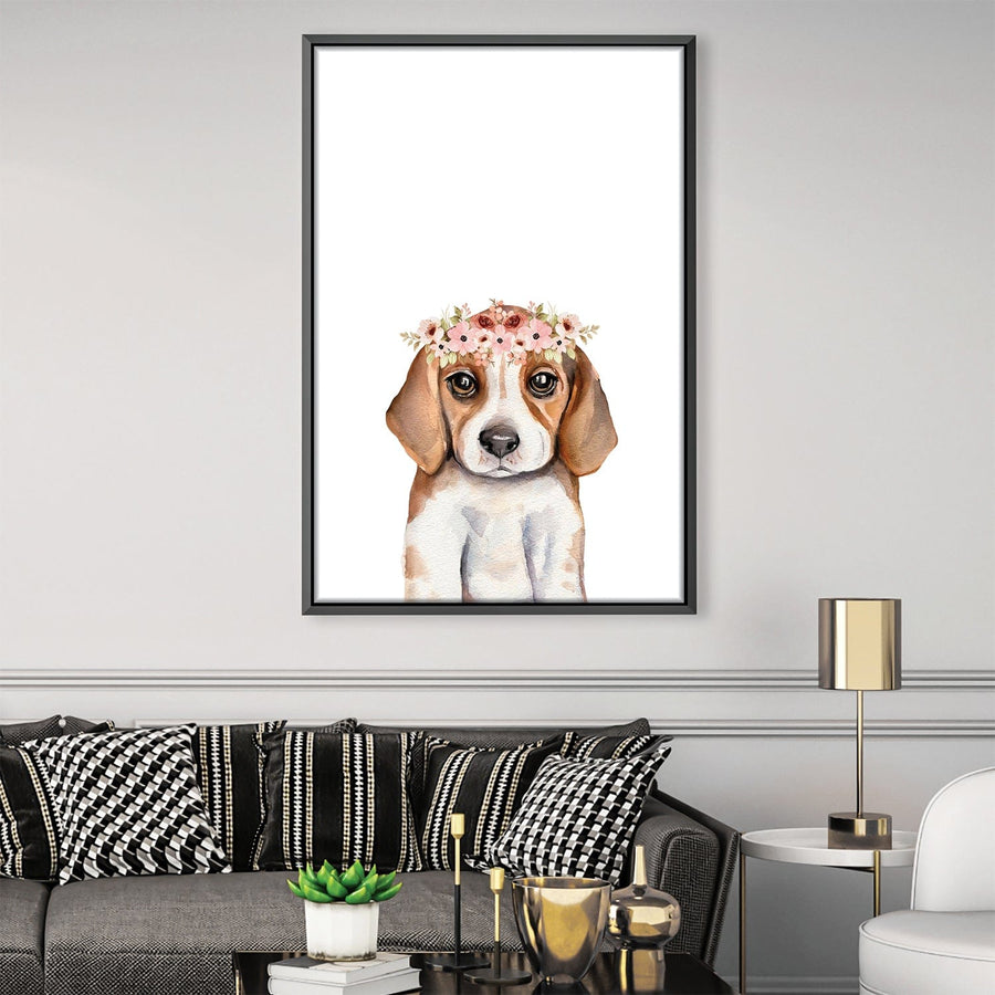 Baby Pup Canvas Art Clock Canvas