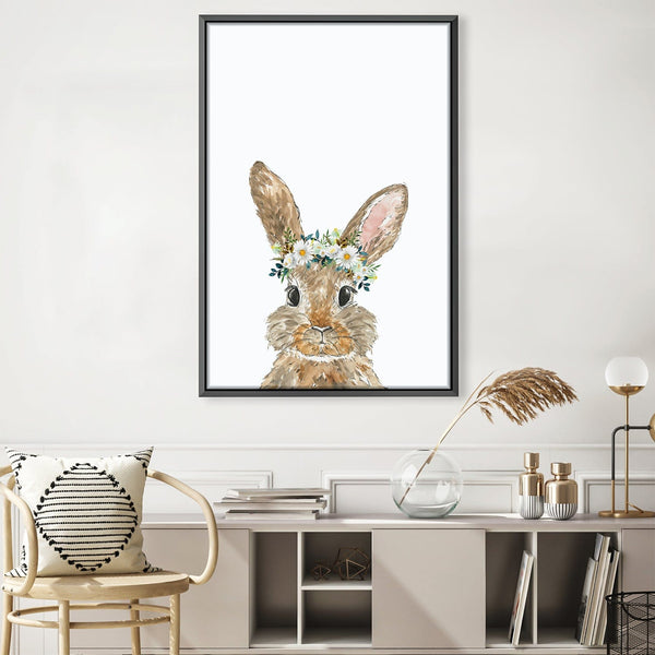 Baby Rabbit Canvas Art Clock Canvas