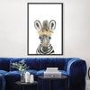 Baby Zebra Canvas Art Clock Canvas