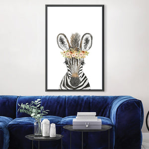 Baby Zebra Canvas Art Clock Canvas