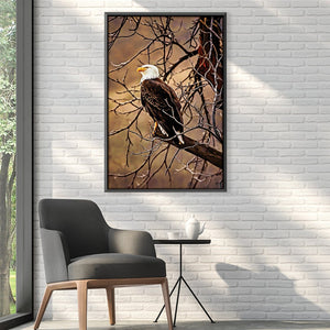 Bald Eagle Canvas Art 30 x 45cm / Unframed Canvas Print Clock Canvas