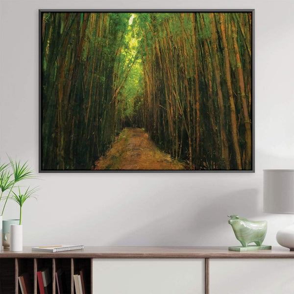 Bamboo Forest Canvas Art Clock Canvas