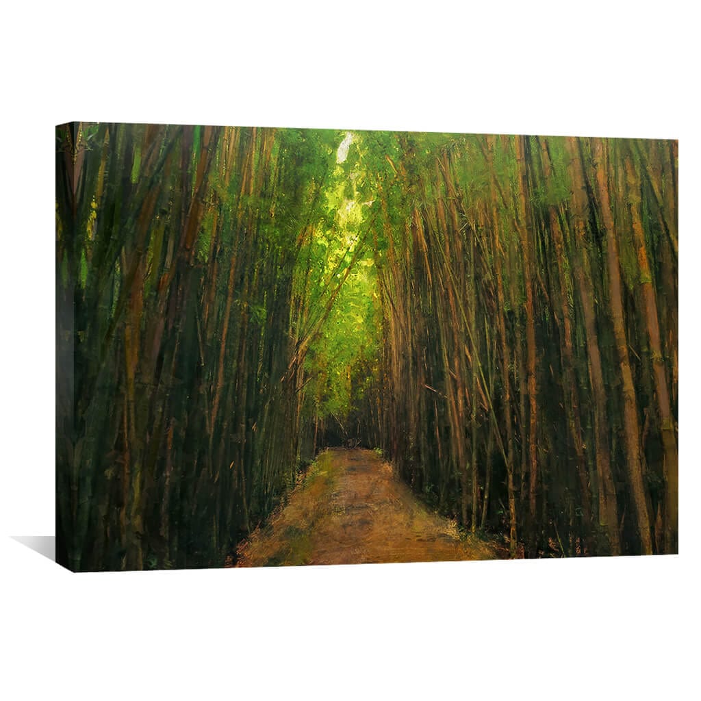Bamboo Forest Canvas Art 45 x 30cm / Unframed Canvas Print Clock Canvas