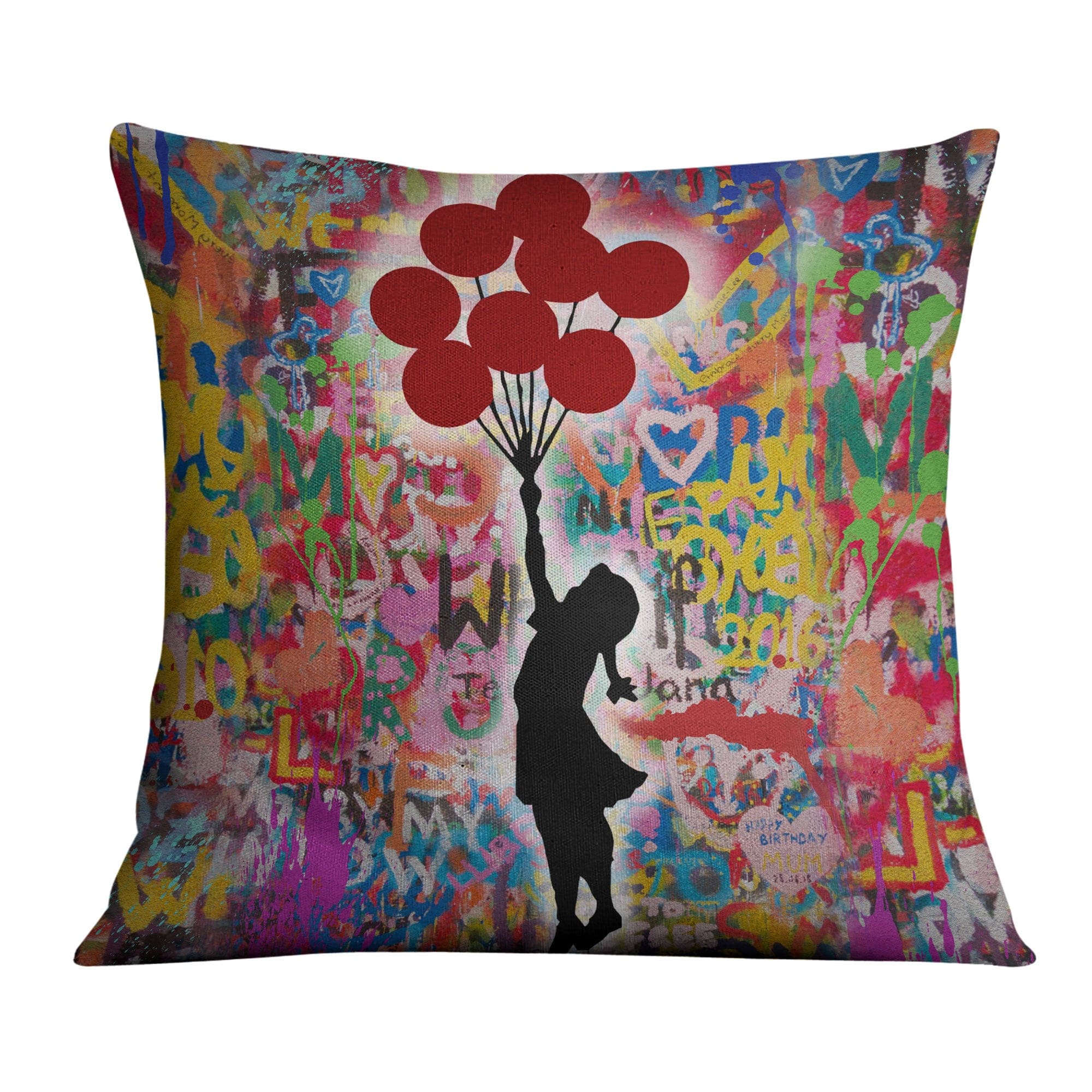 Banksy Balloon Girl Graffiti Cushion product thumbnail