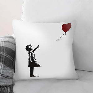 Banksy Balloon Heart Girl Cushion Cushion Cushion Square Clock Canvas