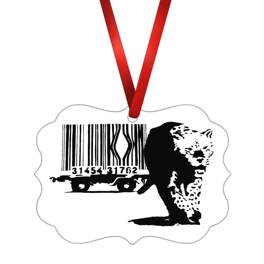 Banksy Barcode Leopard Ornament product thumbnail