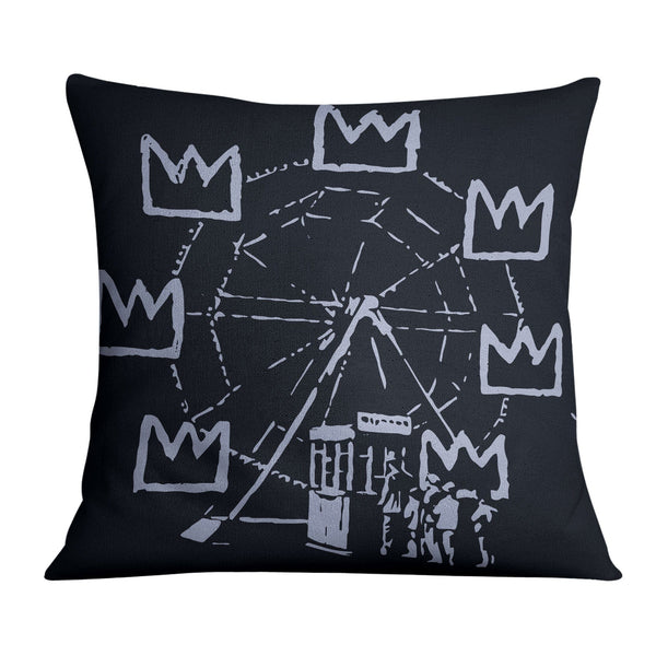 Banksy Basquiat Ferris Wheel Cushion Cushion Cushion Square Clock Canvas