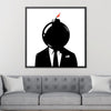 Banksy Bomb Head Canvas Art Clock Canvas