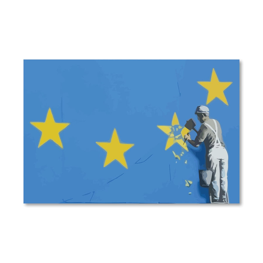 Banksy Brexit Star Dover Canvas Art Clock Canvas