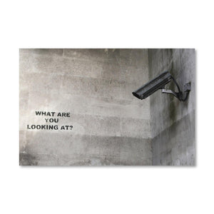 Banksy CCTV Canvas Art Clock Canvas