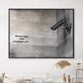 Banksy CCTV Canvas Art Clock Canvas