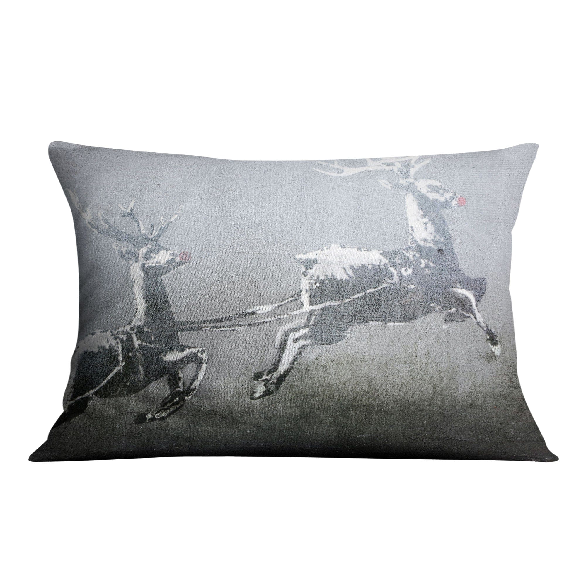 Banksy Christmas Cushion Cushion 48 x 33cm Clock Canvas