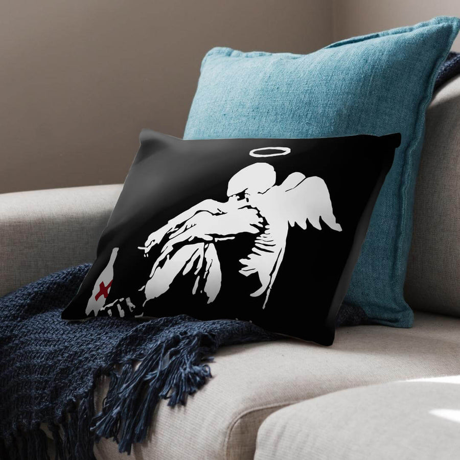 Banksy Fallen Angel Cushion Cushion Cushion Landscape Clock Canvas