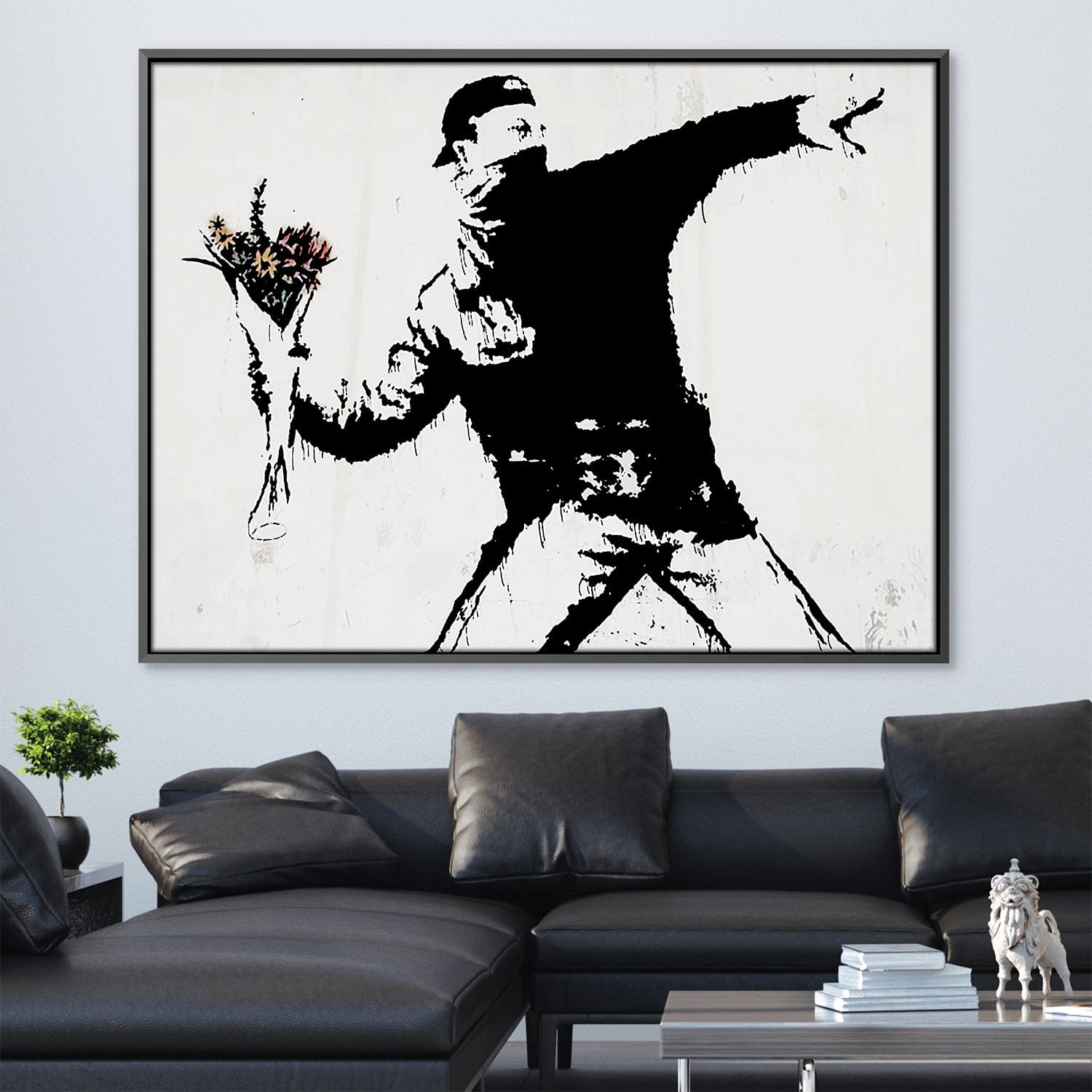 Banksy Flower Thrower Canvas product thumbnail