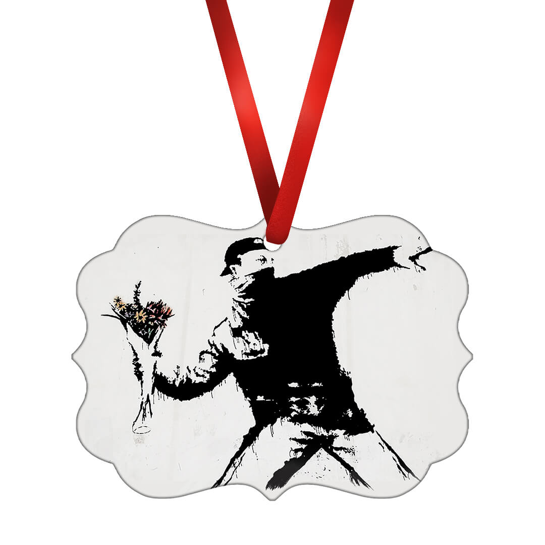 Banksy Flower Thrower Ornament product thumbnail