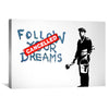 Banksy Follow Your Dreams Canvas Art Clock Canvas