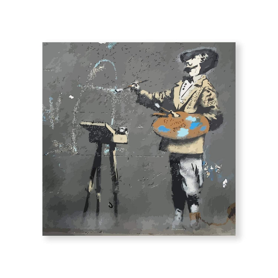 Banksy French Painter Canvas Art Clock Canvas