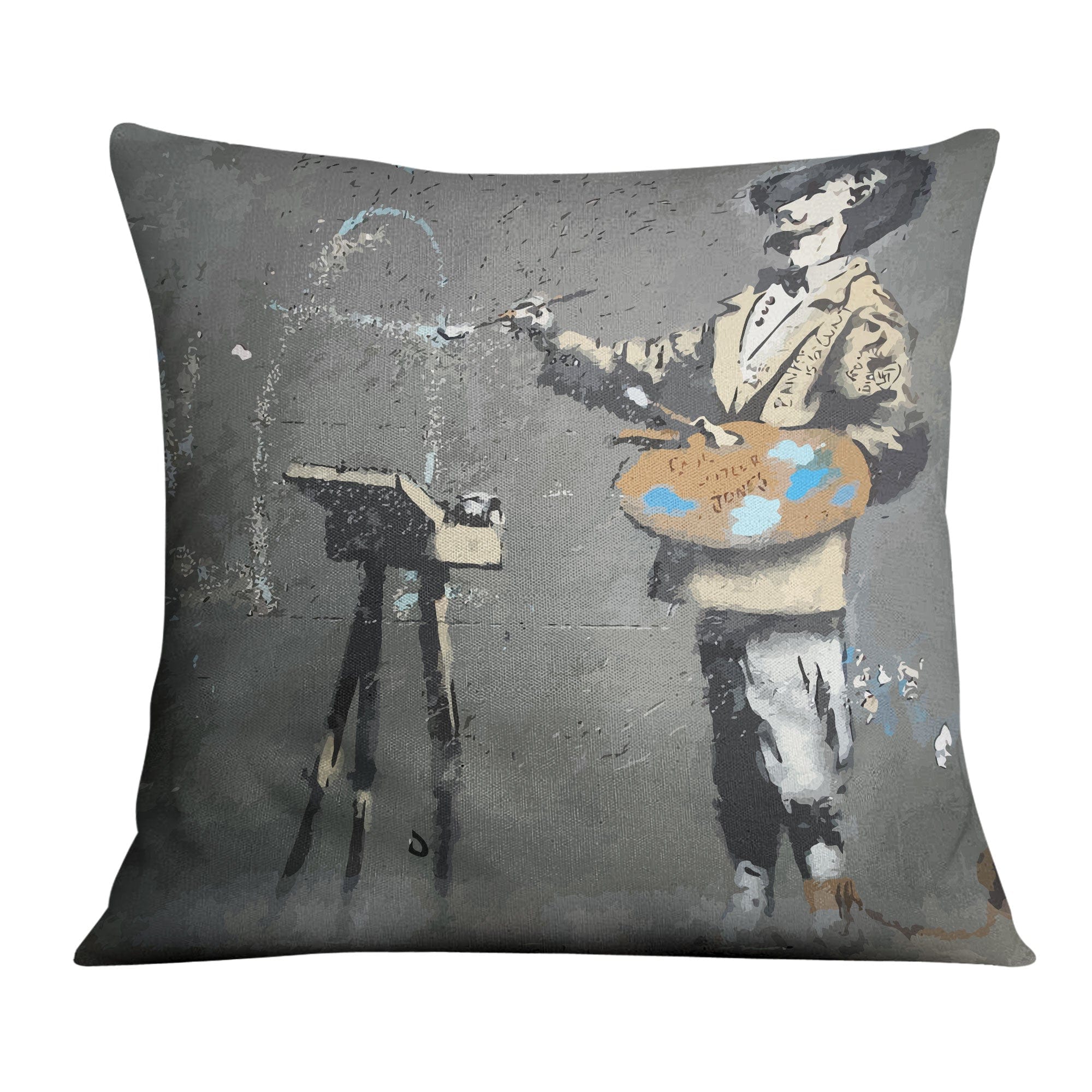 Banksy French Painter Cushion Cushion Cushion Square Clock Canvas