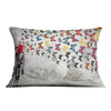 Banksy Girl Shooting Butterflies Cushion. Cushion Cushion Landscape Clock Canvas