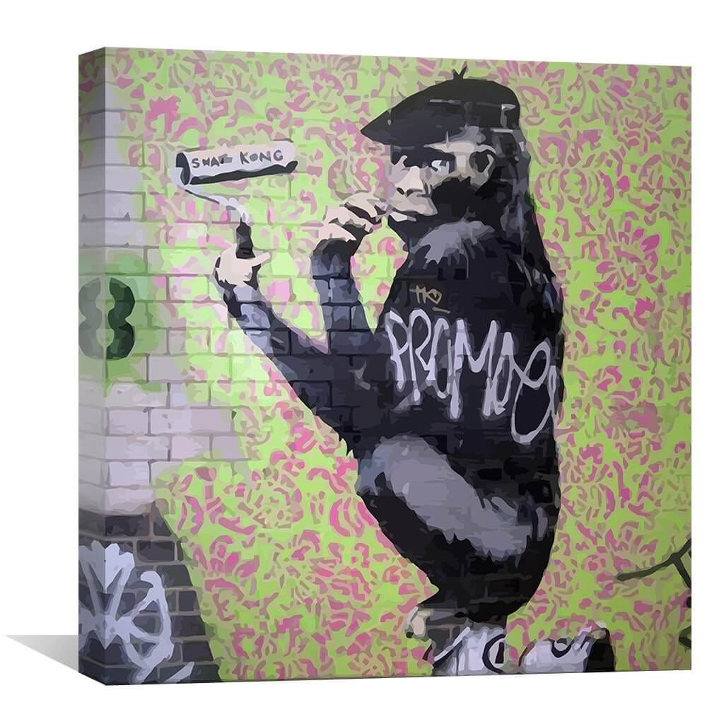 Banksy Gorilla Artist Canvas | Canvas Wall Art