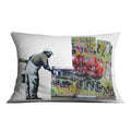 Banksy Graffiti Wallpaper Cushion. Cushion Cushion Landscape Clock Canvas