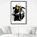 Banksy Grim Reaper Canvas Art Clock Canvas
