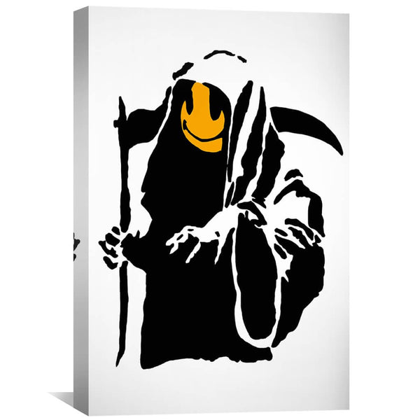 Banksy Grim Reaper Canvas Art Clock Canvas