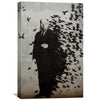 Banksy Hitchcock Birds Canvas Art 30 x 45cm / Unframed Canvas Print Clock Canvas
