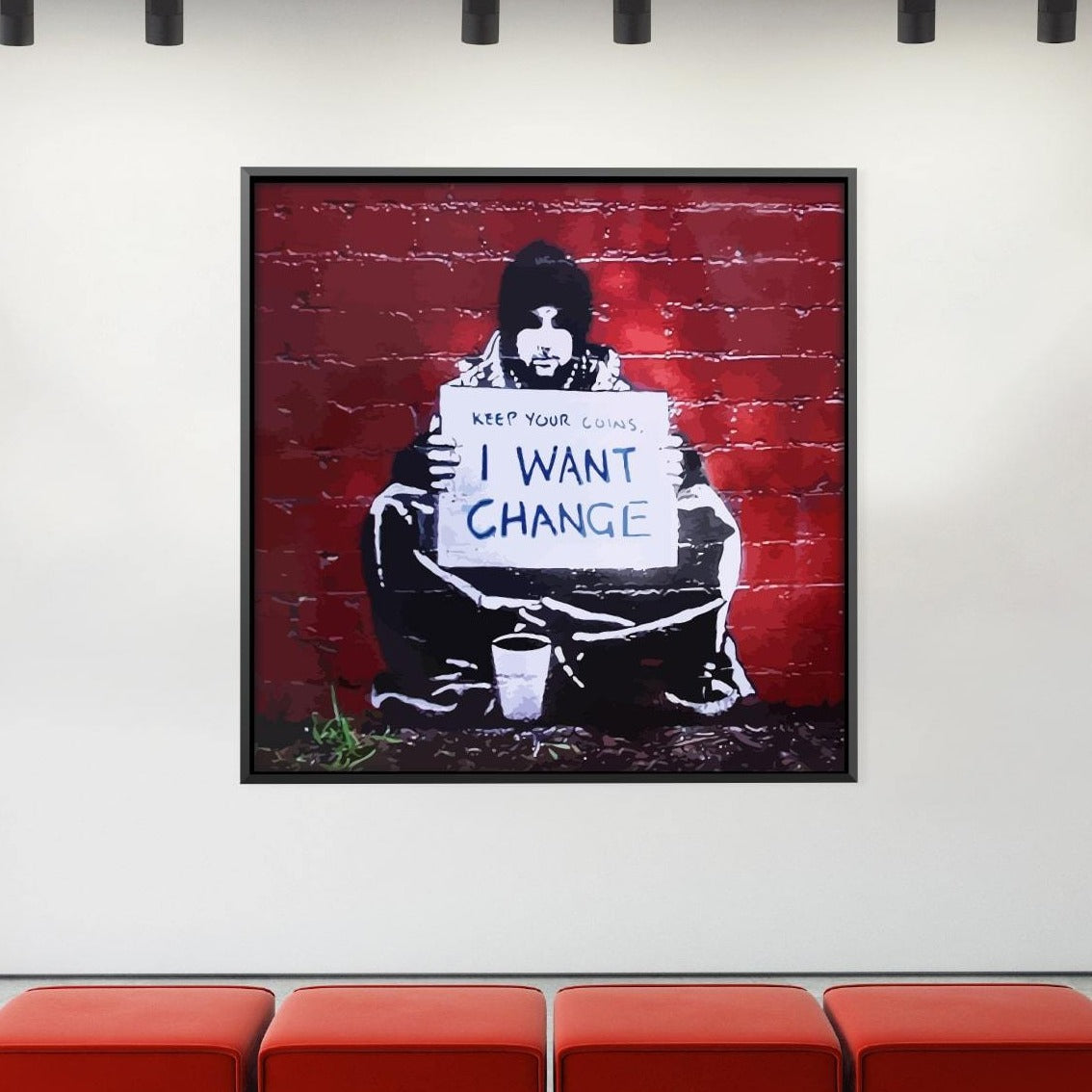 Banksy Keep Your Coins Canvas product thumbnail