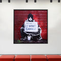 Banksy Keep Your Coins Canvas Art Clock Canvas