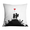Banksy Kids On Gun Hill Cushion Cushion Cushion Square Clock Canvas