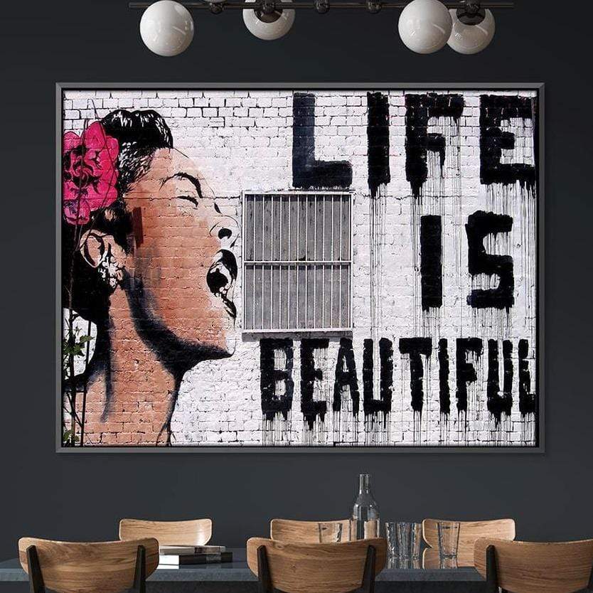 Banksy Life Is Beautiful Canvas product thumbnail