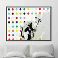 Banksy LSD Damien Hirst Canvas Art Clock Canvas