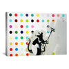 Banksy LSD Damien Hirst Canvas Art 45 x 30cm / Unframed Canvas Print Clock Canvas
