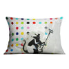 Banksy LSD Damien Hirst Cushion Cushion 48 x 33cm Clock Canvas