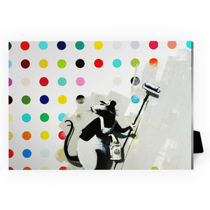 Banksy LSD Damien Hirst Desktop Canvas Desktop Canvas 18 x 13cm Clock Canvas