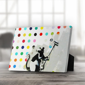 Banksy LSD Damien Hirst Desktop Canvas Desktop Canvas 25 x 20cm Clock Canvas