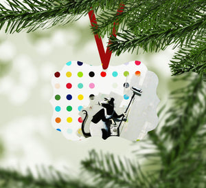 Banksy LSD Damien Hirst Ornament Christmas Ornament Victorian 10.8 x 8cm Clock Canvas