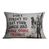 Banksy Make Some Trouble Cushion Cushion 48 x 33cm Clock Canvas
