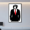 Banksy Monkey Suit Canvas Art Clock Canvas