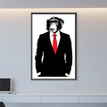 Banksy Monkey Suit Canvas Art Clock Canvas