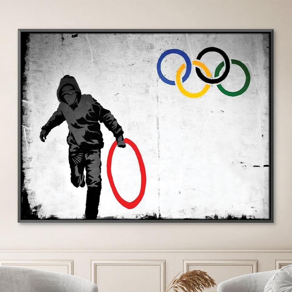 Banksy Olympic Rings Looter Canvas product thumbnail