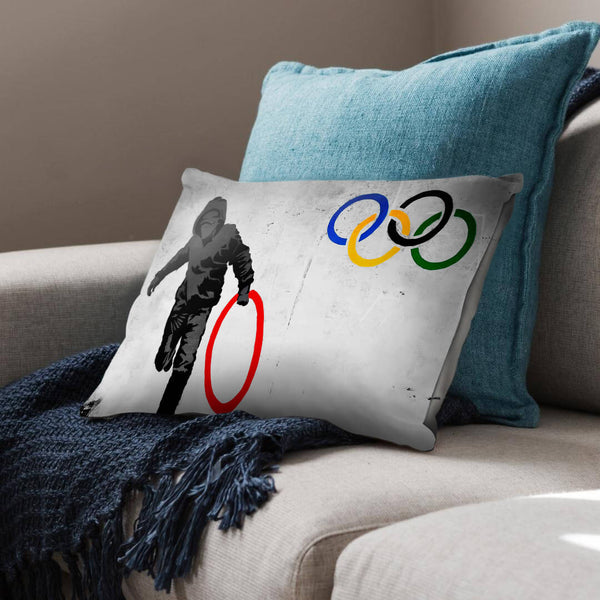 Banksy Olympic Rings Looter Cushion Cushion Cushion Landscape Clock Canvas