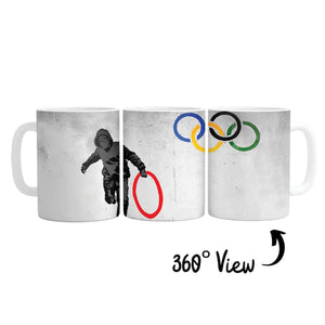 Banksy Olympic Rings Looter Mug Mug White Clock Canvas