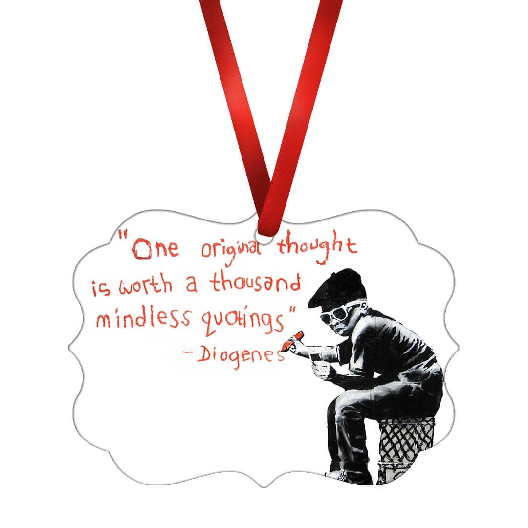 Banksy One Original Thought Ornament product thumbnail