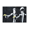 Banksy Pulp Fiction Banana Guns Canvas Art Clock Canvas