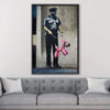 Banksy Security Guard Canvas Art Clock Canvas