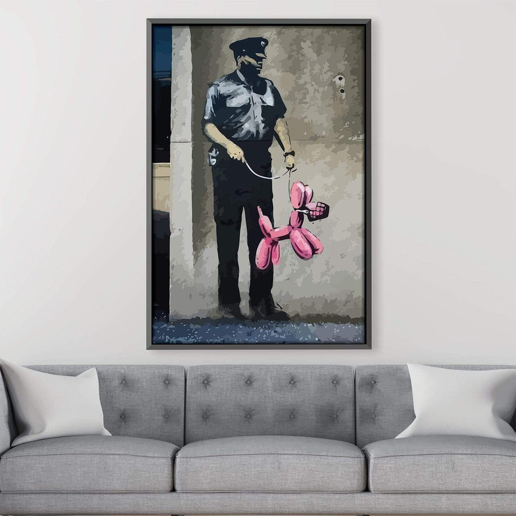 Banksy Security Guard Canvas – ClockCanvas