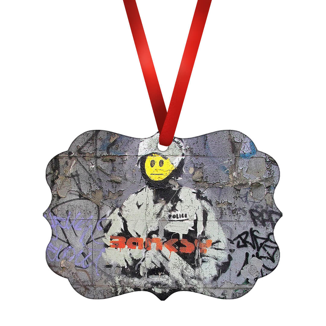 Banksy Smiley Riot Cop Ornament product thumbnail